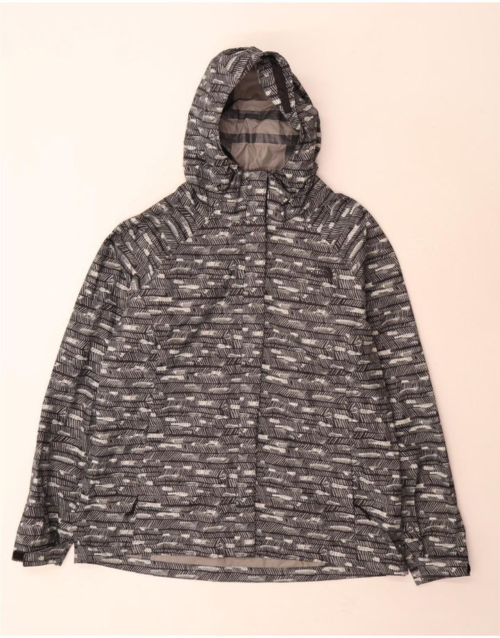 Giacca antipioggia da donna con cappuccio The North Face UK 18 XL Poliestere a righe grigie