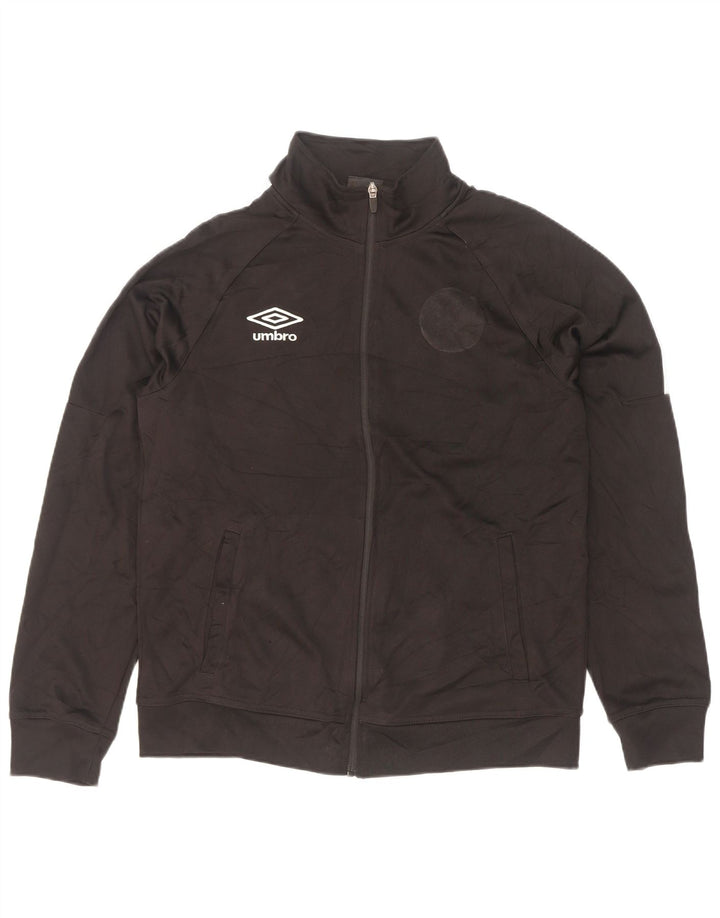 Giacca da ginnastica da uomo Umbro grande in poliestere nero