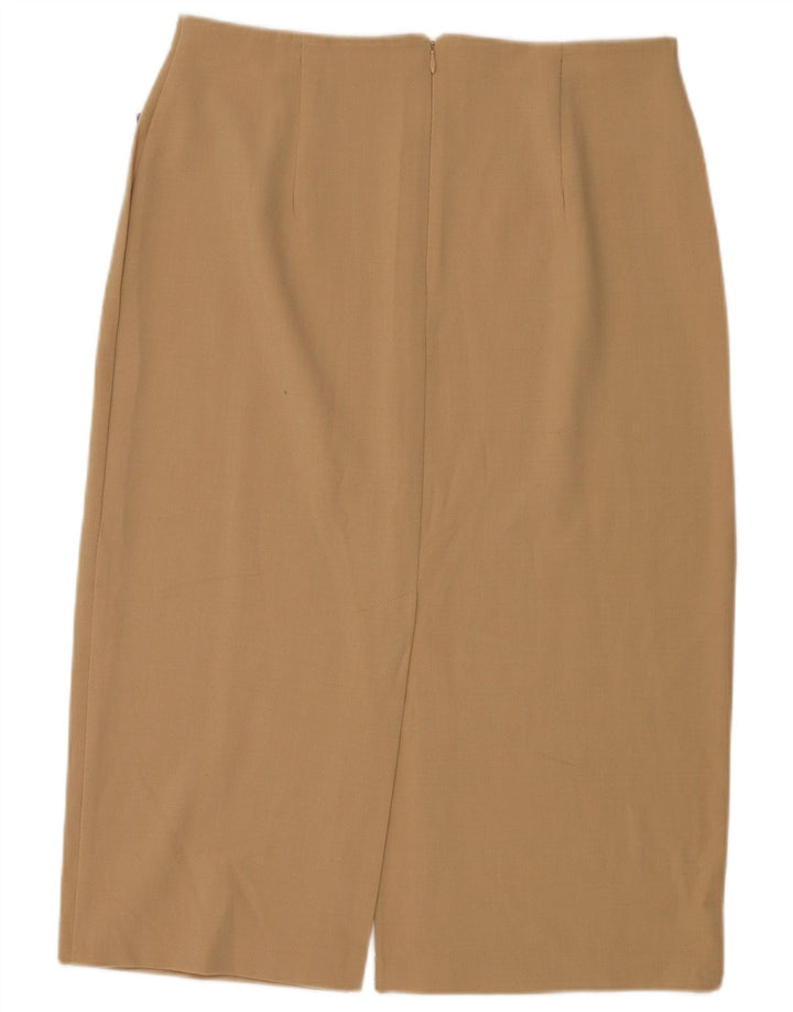 Gonna a tubino da donna Marks & Spencer UK 18 XL W34 Poliestere beige