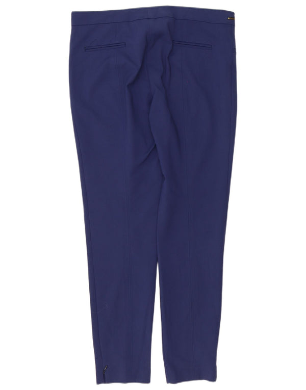 Pantaloni casual slim da donna Zara XL W32 L30 cotone blu navy