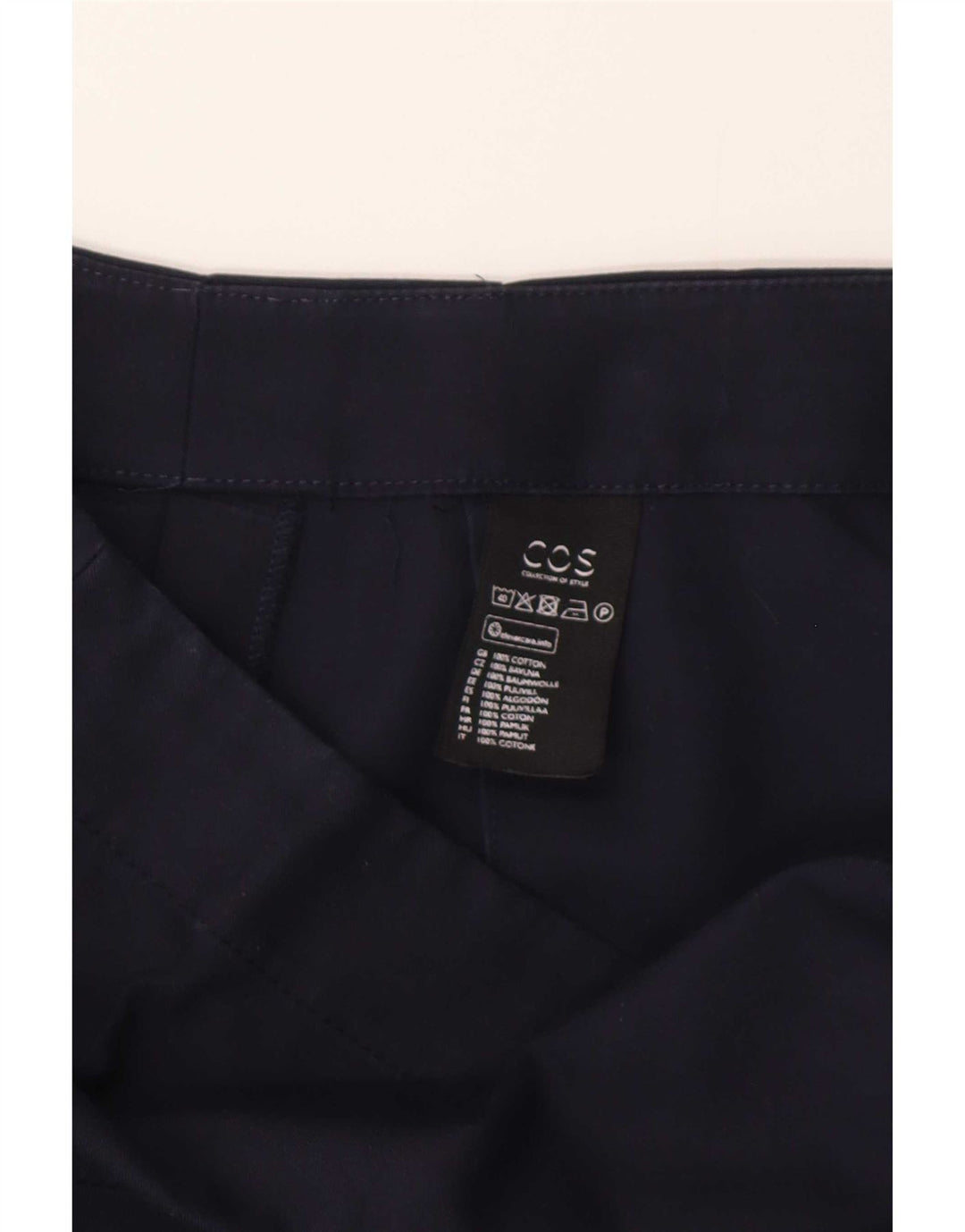 Gonna cargo da donna Cos media W28 in cotone blu navy