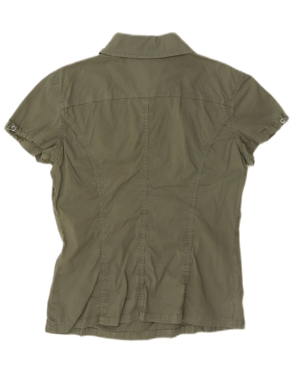 Max & Co. Maglia pullover a maniche corte da donna UK 8 Small Kaki
