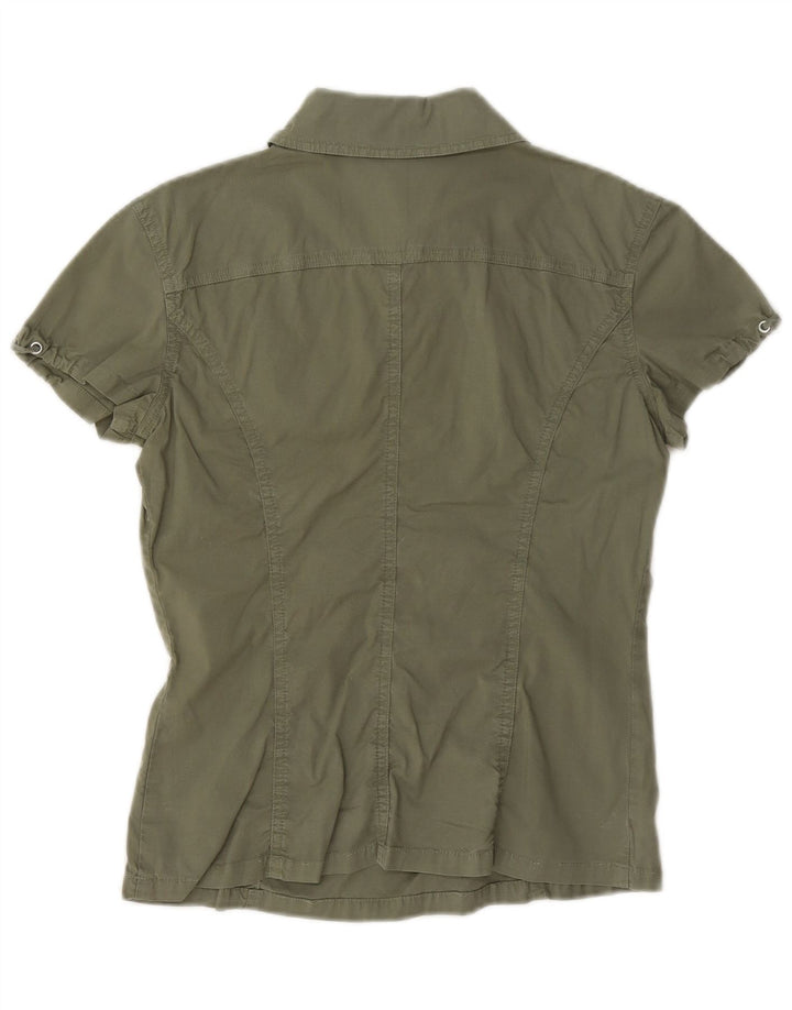 Max & Co. Maglia pullover a maniche corte da donna UK 8 Small Kaki