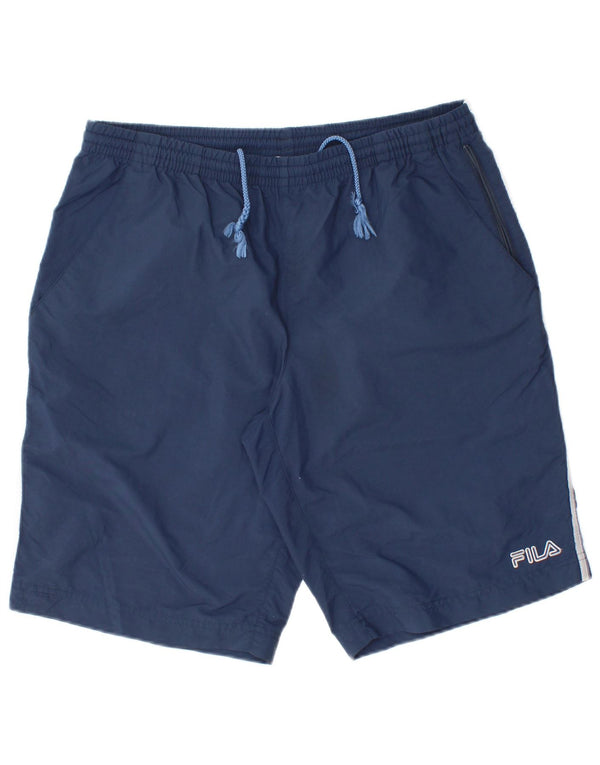 Pantaloncini sportivi da uomo Fila Large blu navy in poliammide