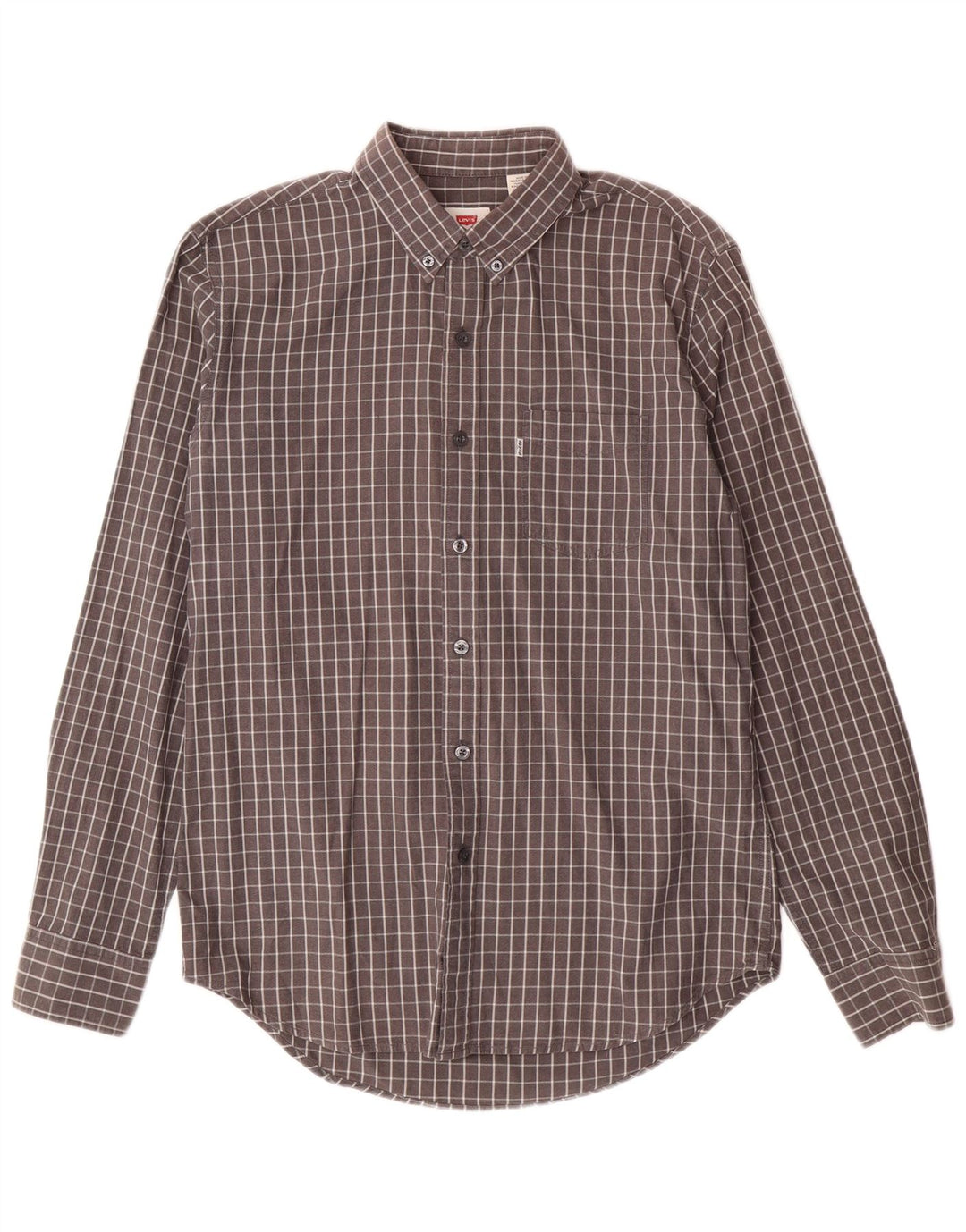 Camicia Levi's da uomo in cotone a quadri grigio medio