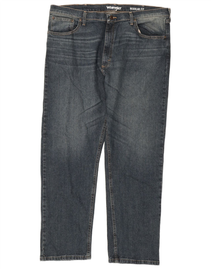 Jeans dritti da uomo Wrangler vestibilità regolare W40 L30 cotone blu