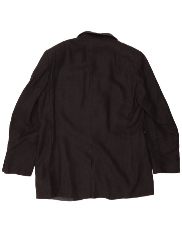 Giacca blazer a 3 bottoni Marks & Spencer da uomo UK 40 grande lino nero