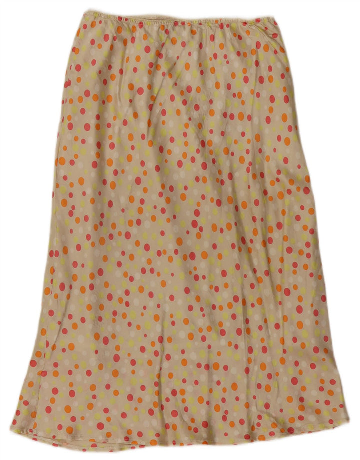 Gonna lunga da donna VINTAGE W26 piccolo a pois beige