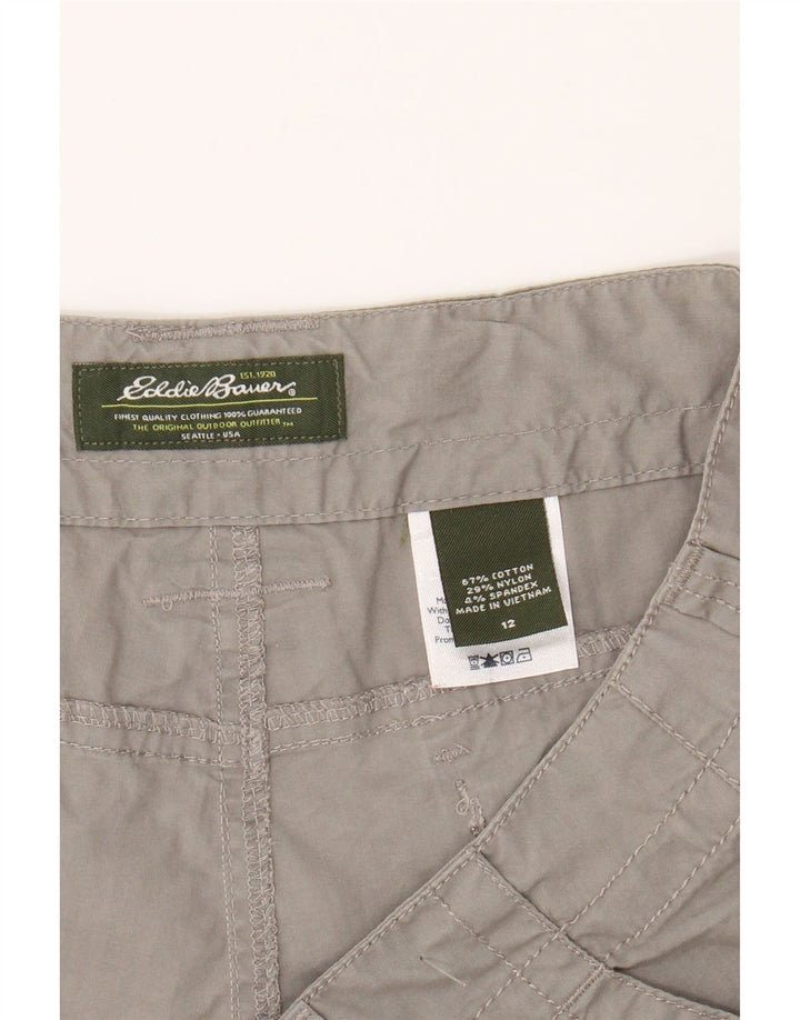 EDDIE BAUER Womens Cargo Shorts US 12 Large W34  Grey Cotton Vintage Eddie Bauer and Second-Hand Eddie Bauer from Messina Hembry 