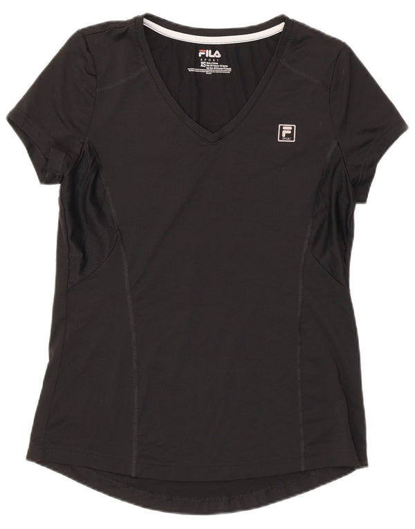T-shirt Fila da donna Top UK 6 XS poliestere nero