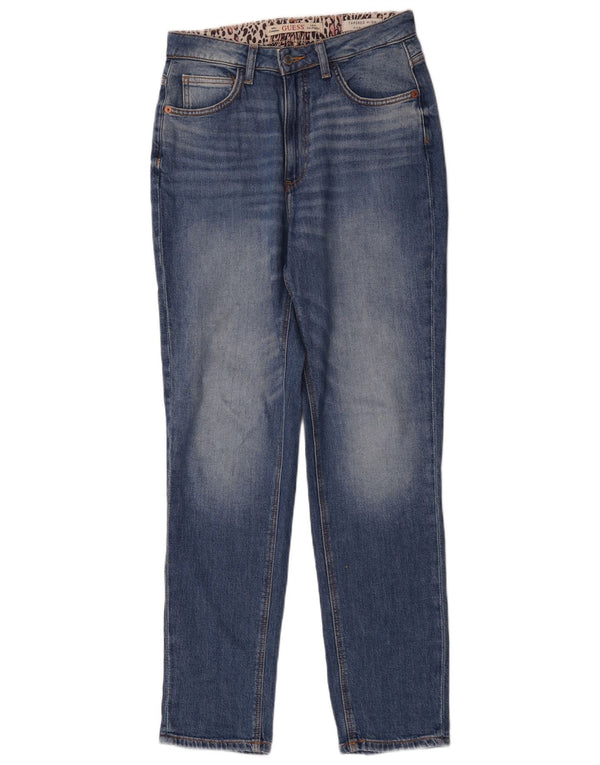 Guess Womens Mom Jean Tapered Jeans W28 L31 Blue Cotton