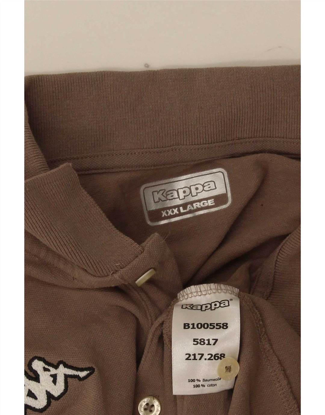 Polo Kappa Uomo 3XL Cotone Marrone
