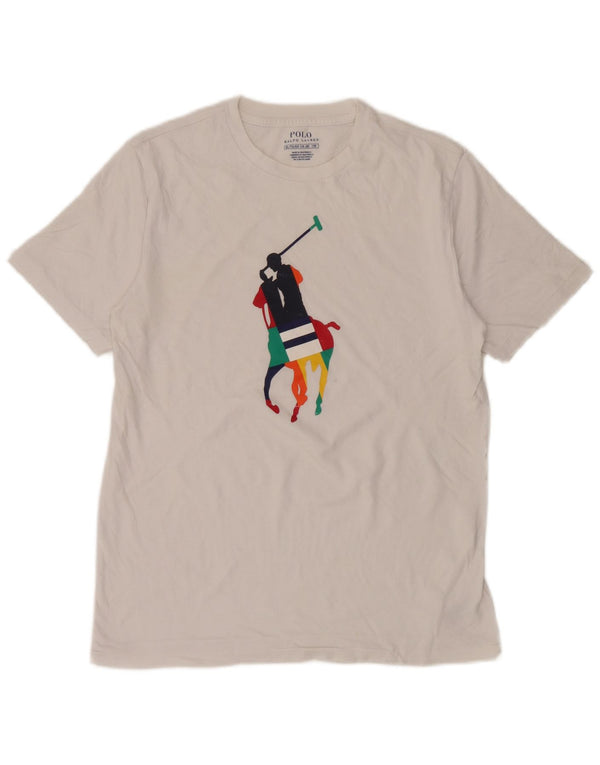 Polo Ralph Lauren T-shirt grafica per ragazzi 15-16 anni XL in cotone bianco