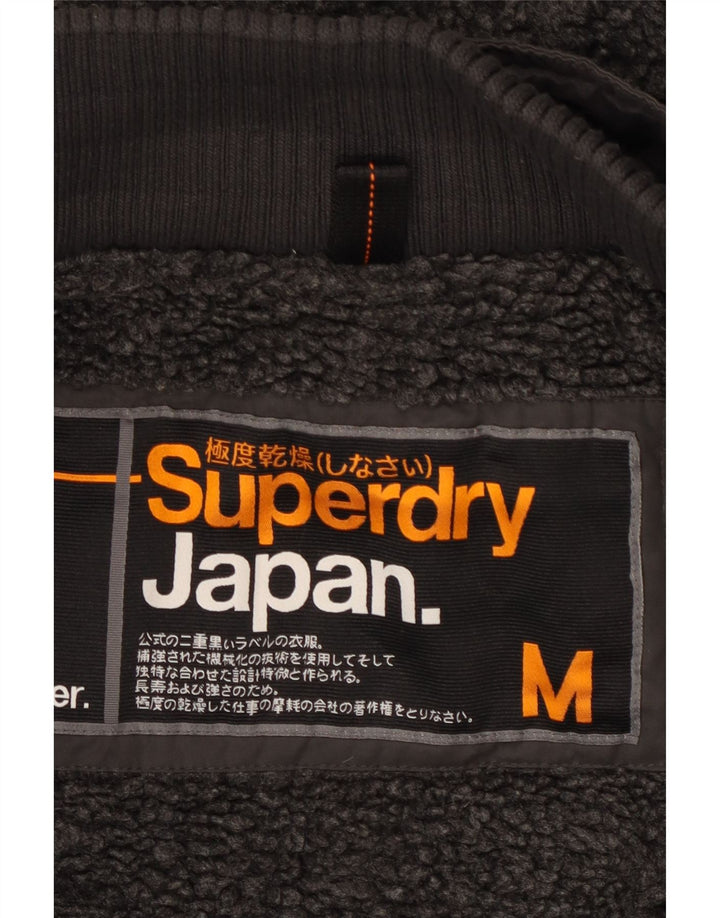 Giacca parka con cappuccio grafico da uomo Superdry UK 38 Poliestere grigio medio