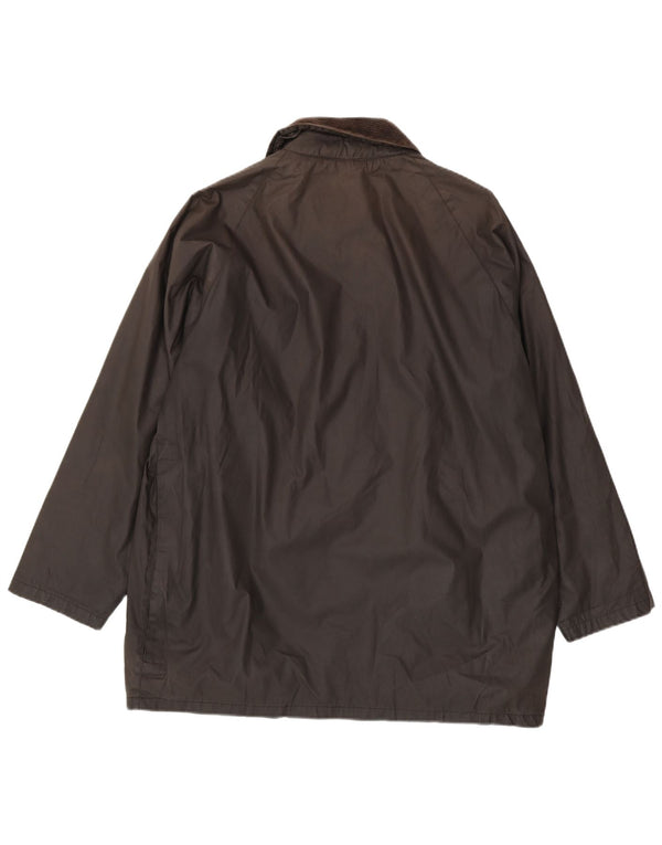 Giacca vintage da uomo in cotone cerato UK 44 2XL Nera
