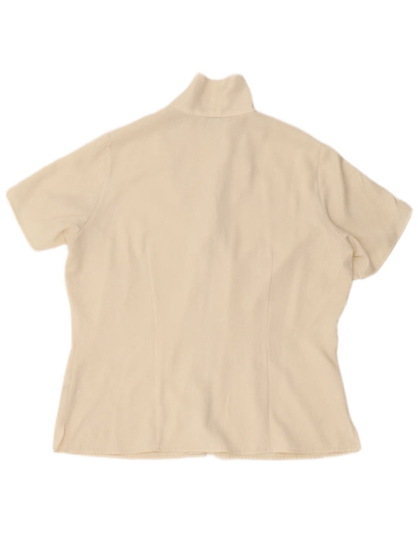 Camicetta a maniche corte da donna Marks & Spencer UK 16 Large Beige