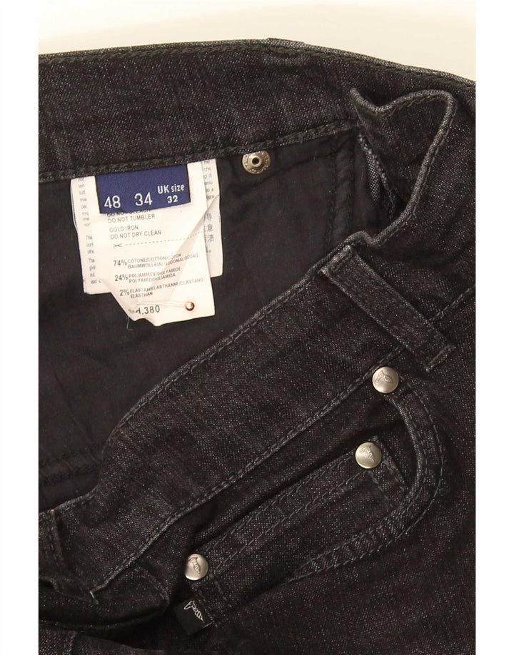 Jeans Straight Uomo Trussardi W32 L32 Cotone Nero