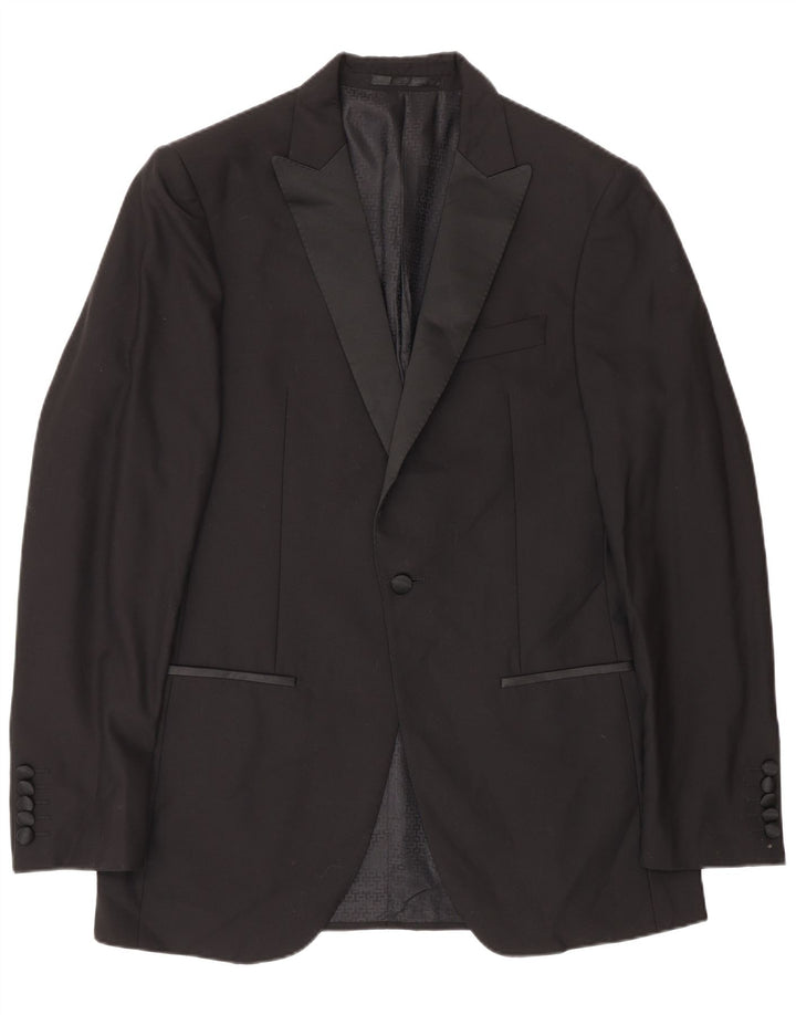 Giacca blazer lunga autografa da uomo Marks & Spencer UK 38 media nera
