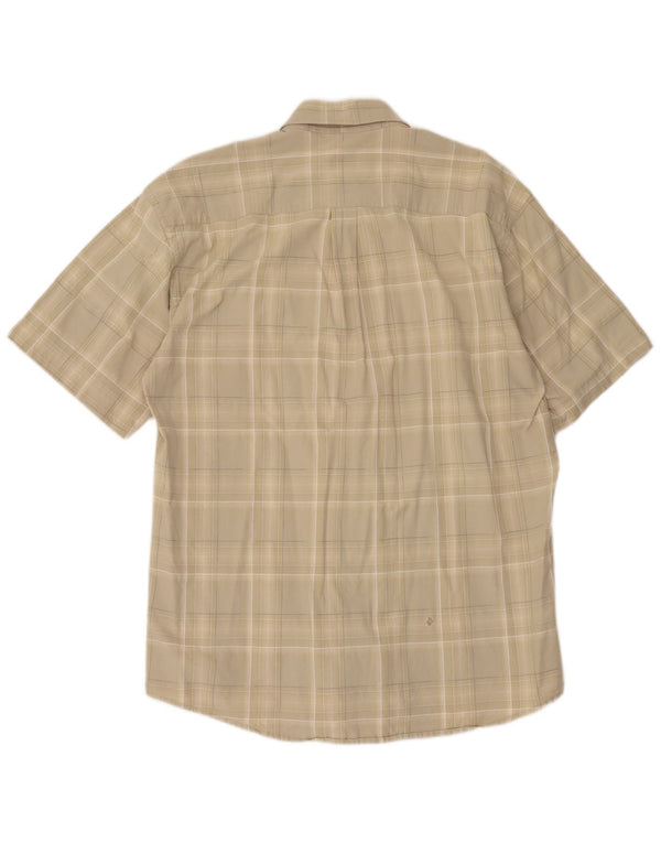 Camicia a maniche corte da uomo Camel Active XL a quadri beige