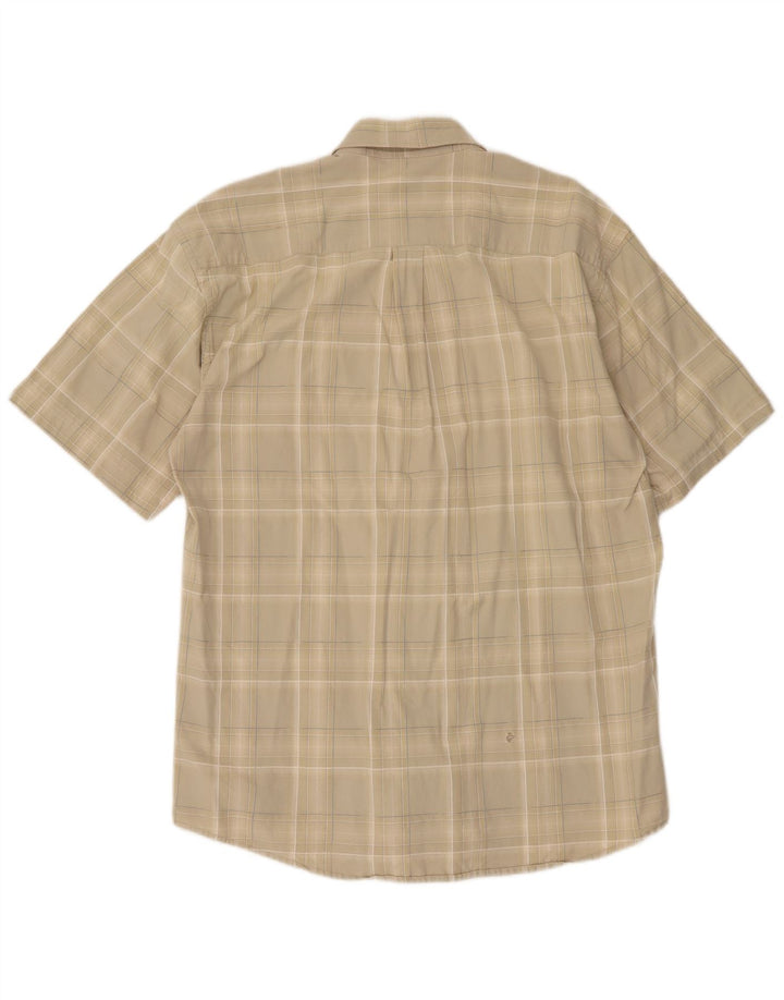 Camicia a maniche corte da uomo Camel Active XL a quadri beige