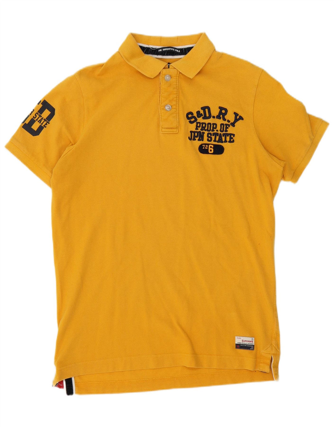 Polo grafica da uomo Superdry XL in cotone giallo