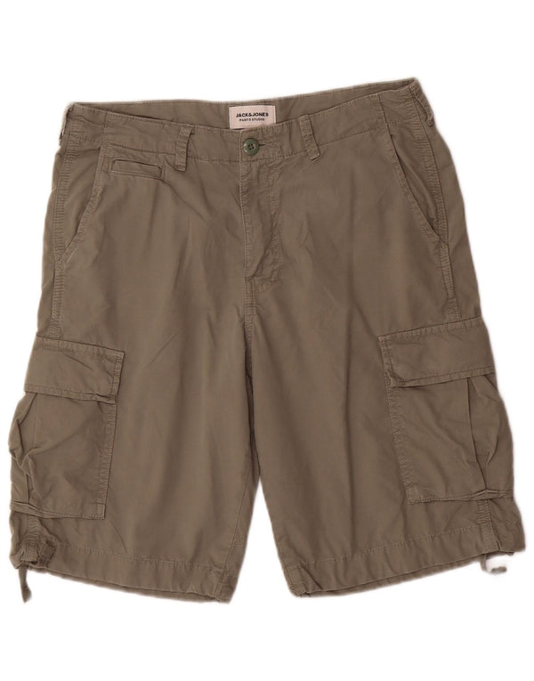 Pantaloncini cargo da uomo Jack & Jones piccoli W29 cotone kaki