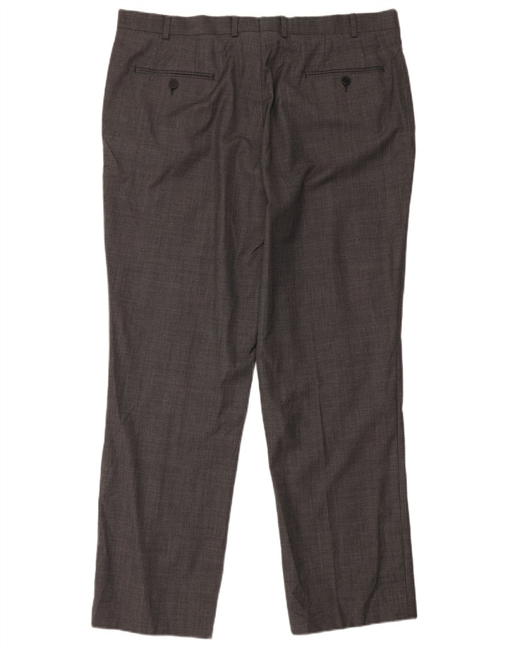 Pantaloni da abito dritti da uomo TED BAKER W40 L32 Lana grigia