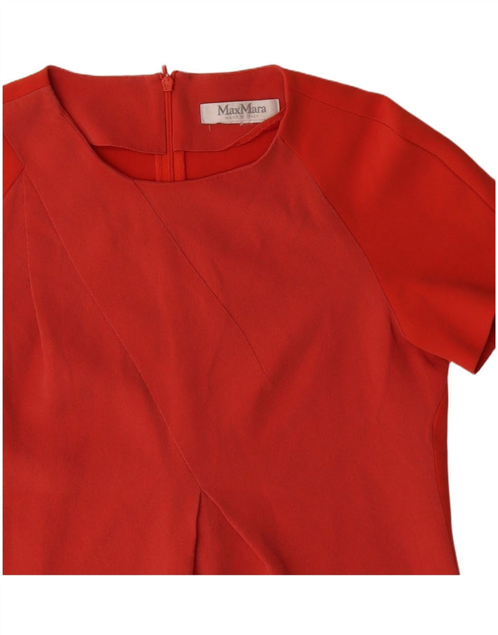 Top camicetta da donna MAX MARA UK 12 rosso medio