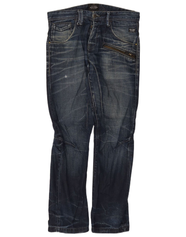 Jeans dritti da uomo Jack & Jones W32 L32 cotone blu