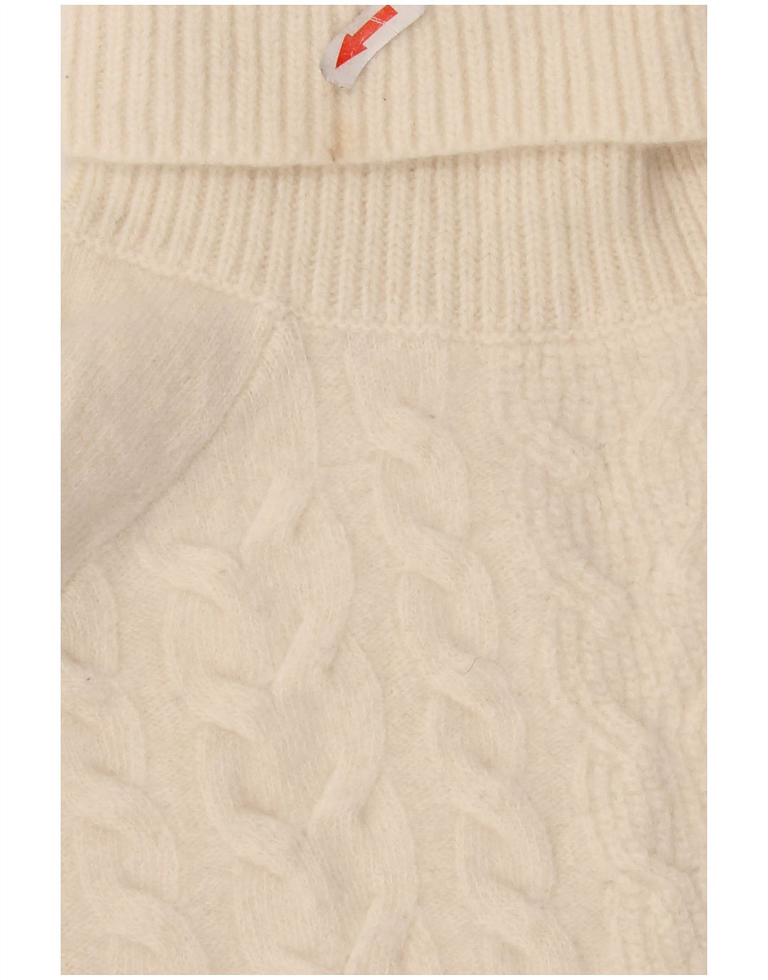 Maglione maglione a collo alto da donna Reiss UK 14 lana bianco sporco medio