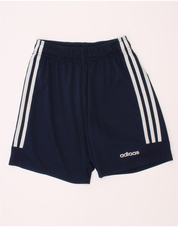 Pantaloncini sportivi Adidas da ragazzo 11-12 anni in poliestere blu navy