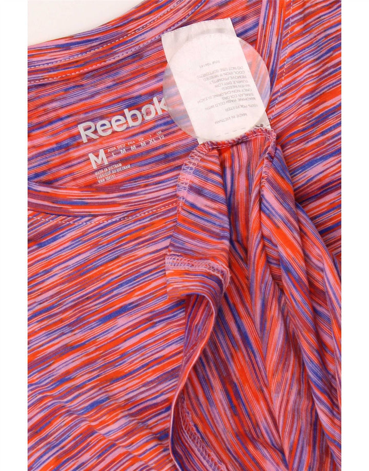 T-shirt Reebok da donna Top UK 12 poliestere chiazzato multicolore medio