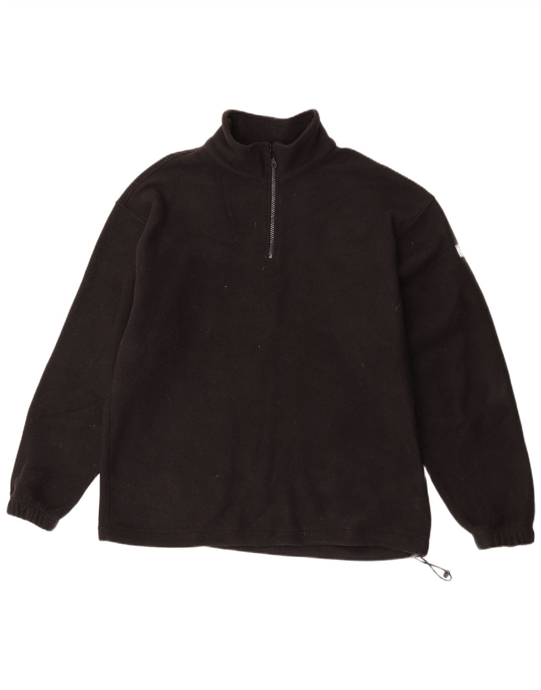 Maglione in pile da uomo Sergio Tacchini con zip e collo grande in poliestere nero