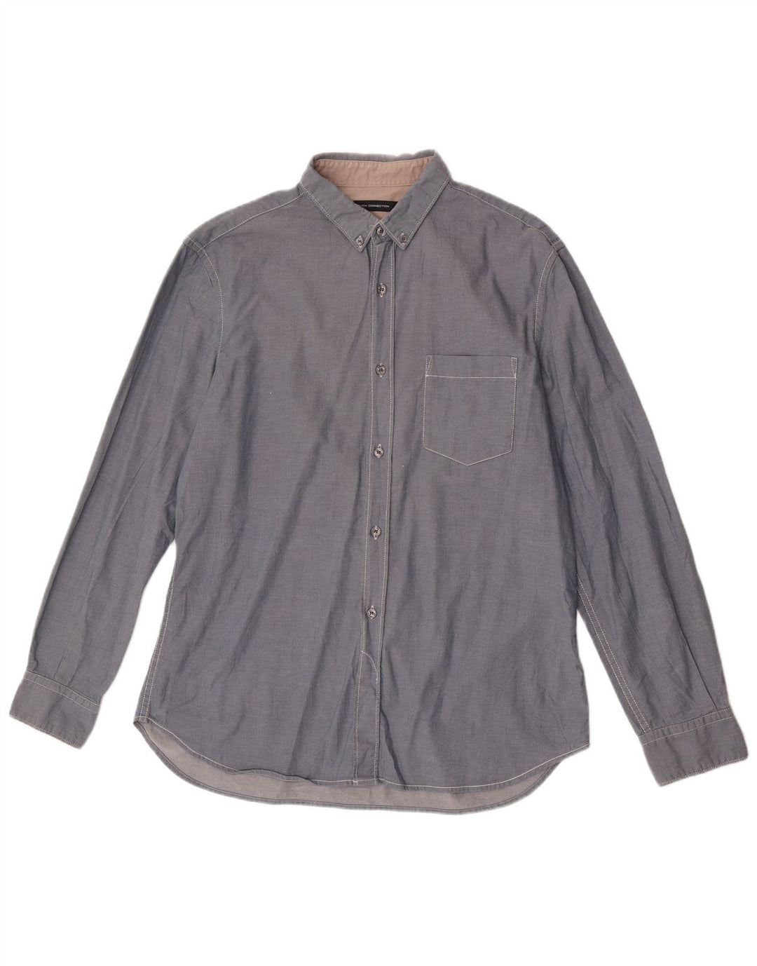 Camicia da uomo French Connection grande in cotone blu