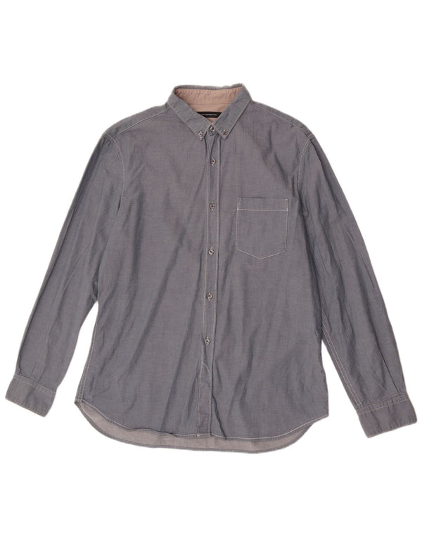 Camicia da uomo French Connection grande in cotone blu