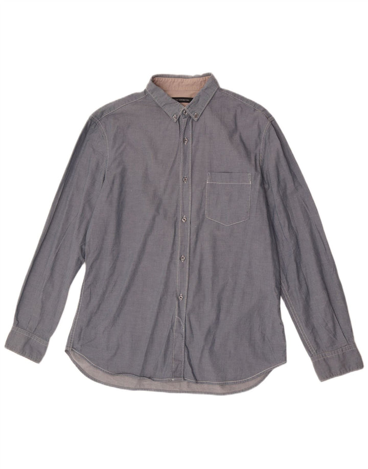 Camicia da uomo French Connection grande in cotone blu