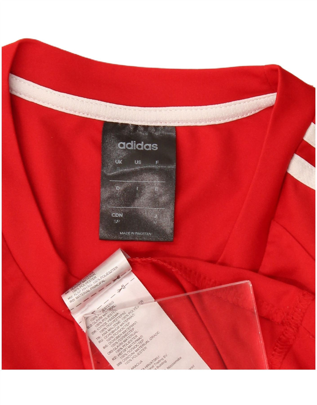 T-shirt da uomo Adidas Top Small rossa in poliestere