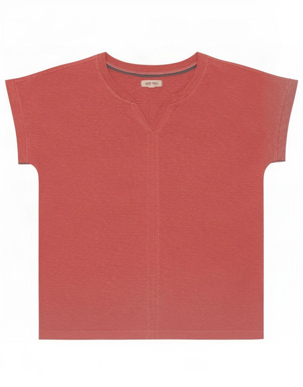 T-shirt da donna White Stuff UK 14 grande cotone chiazzato rosa