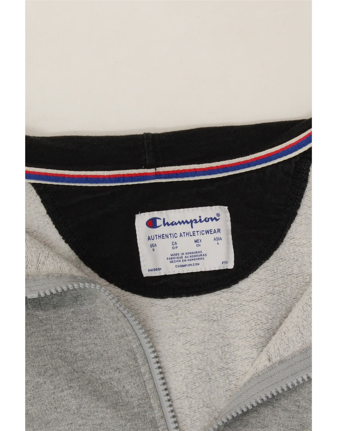CHAMPION Mens Zip Hoodie Sweater Small Grey Cotton Vintage Champion and Second-Hand Champion from Messina Hembry 