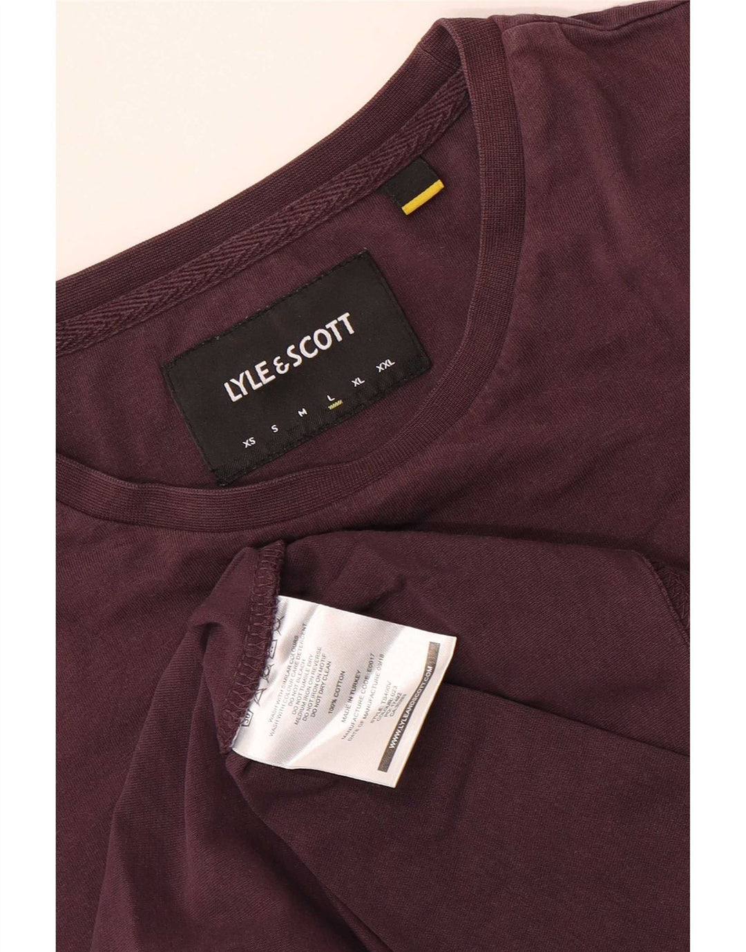 T-shirt da uomo Lyle & Scott Top grande in cotone marrone