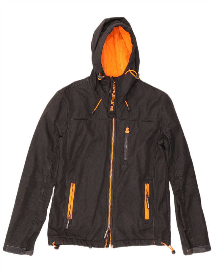 Giacca a vento con cappuccio Windtrekker da uomo SUPERDRY UK 38 media nera