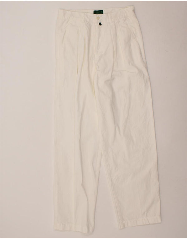 BEST COMPANY Pantaloni chino da uomo con pegging W32 L32 bianchi