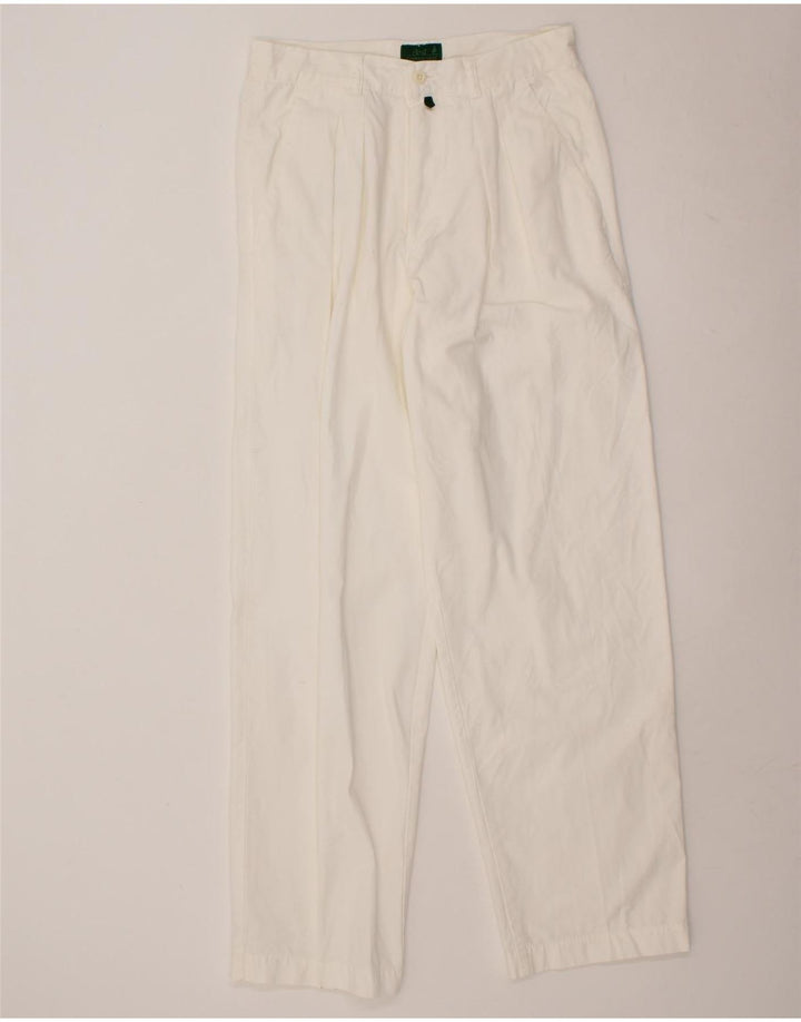 BEST COMPANY Pantaloni chino da uomo con pegging W32 L32 bianchi