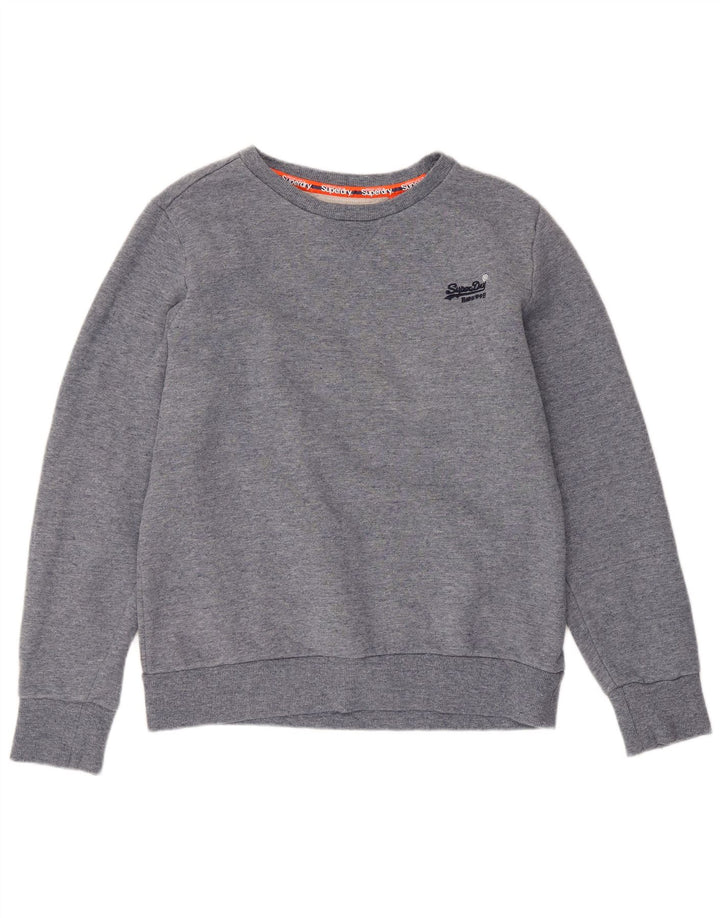 Felpa da donna SUPERDRY UK 18 XL Cotone grigio