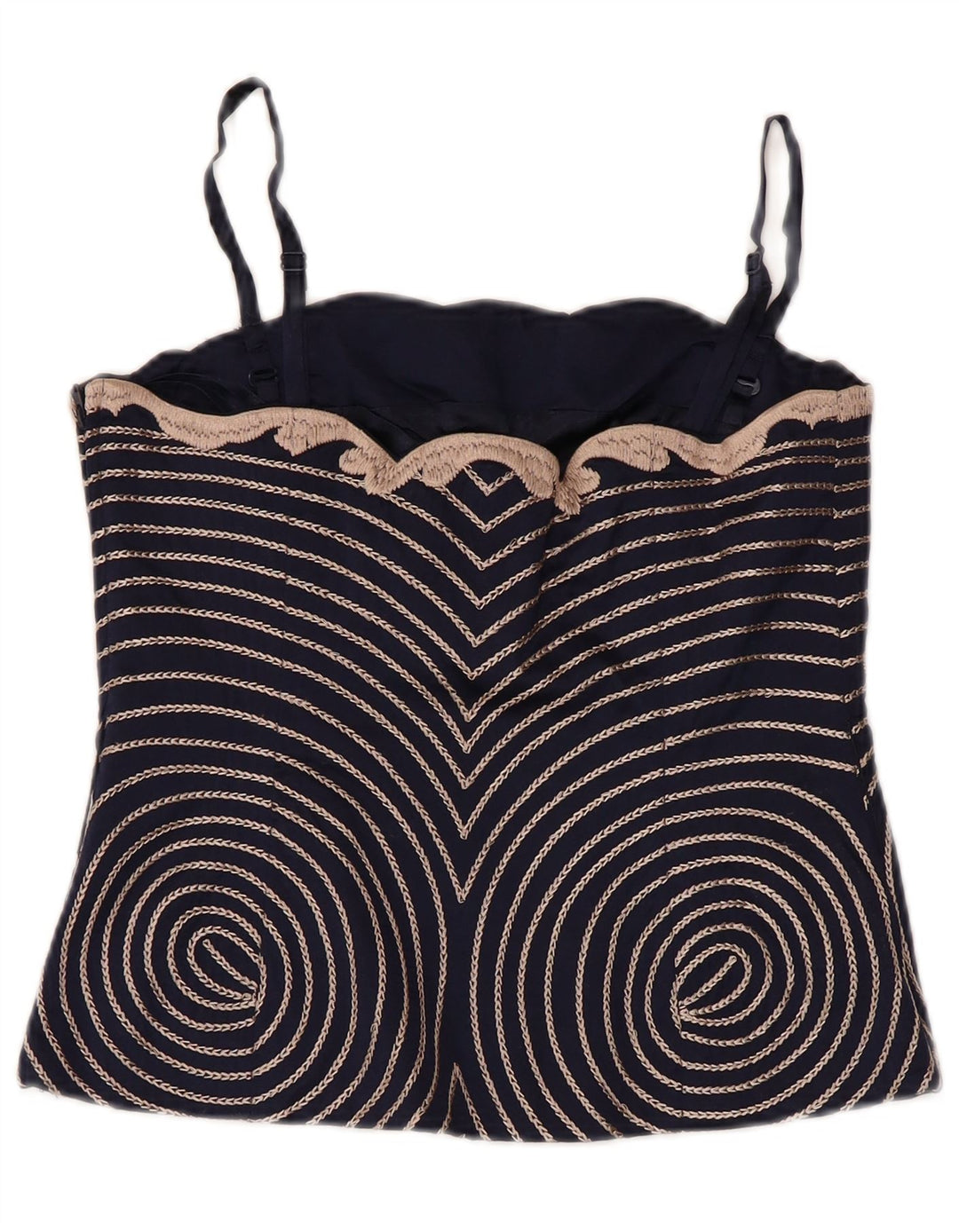 Top corsetto da donna COAST UK 10 piccolo in seta floreale blu navy