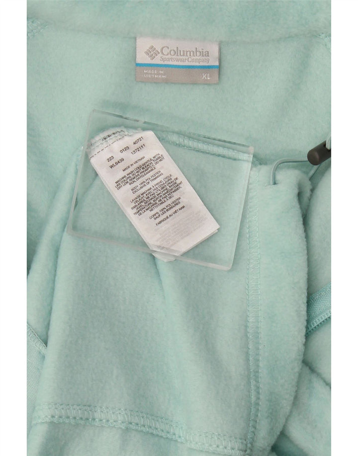 COLUMBIA Womens Fleece Jacket UK 18 XL Turquoise Polyester