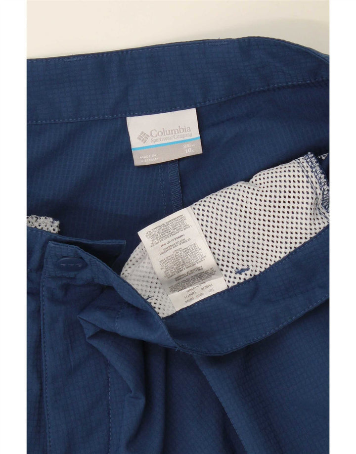 Pantaloncini cargo da uomo Columbia W36 Large in poliestere a quadri blu navy