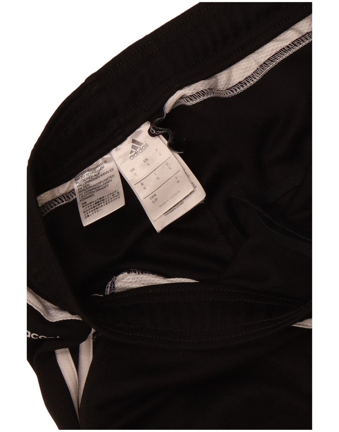 Pantaloni da tuta Adidas Climacool da uomo piccoli in poliestere color block nero