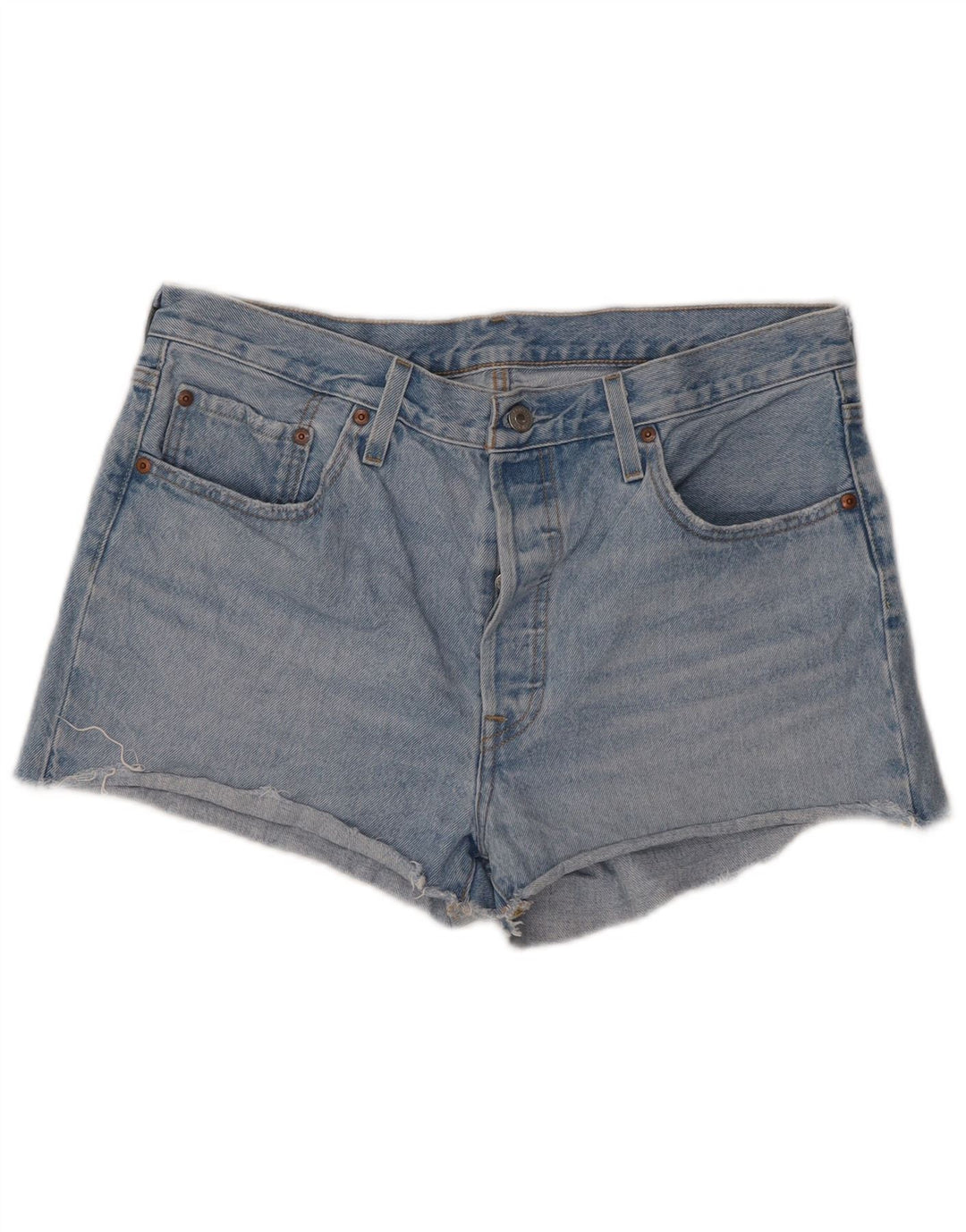 Pantaloncini di jeans da donna LEVI'S W33 grandi cotone blu