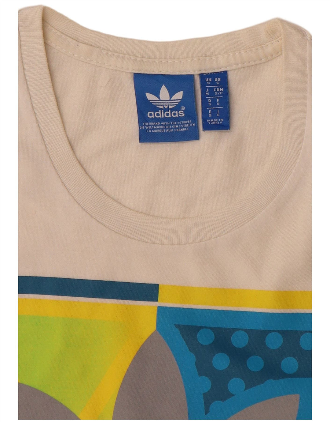 T-shirt grafica da uomo Adidas Top piccola bianca